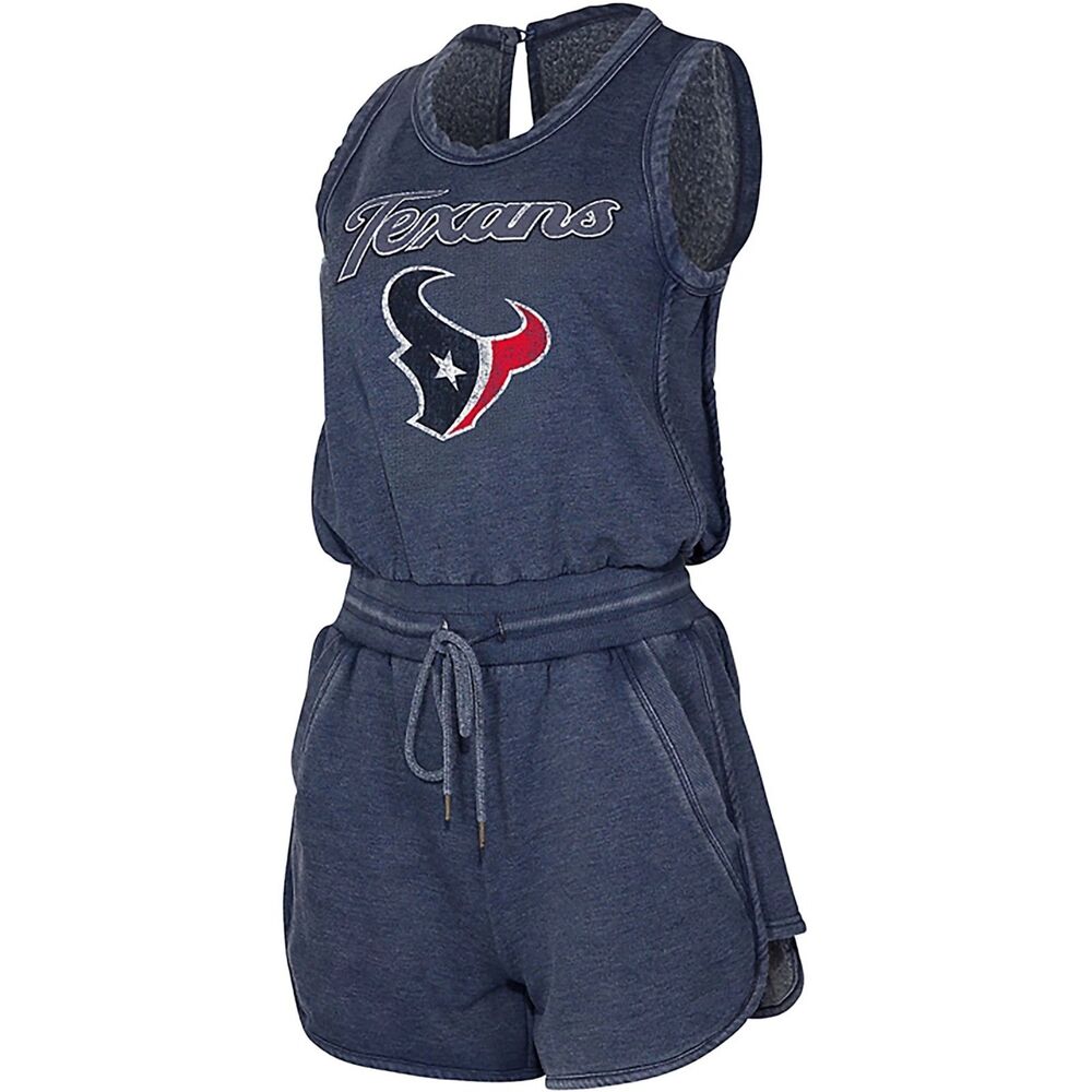 NFL Team Houston Texans Women's Size M Navy Blue Sport Instep Romper - Picture 3 of 10